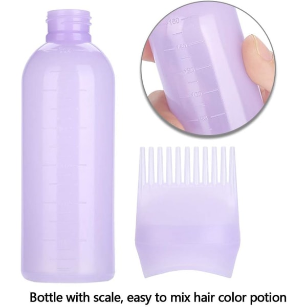 (lilla) 3 stk hår blotting flaske - hårfarging kam applikat