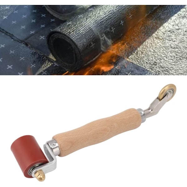 2 i 1 trykruller, resistent krympevalse silikone syrulle 40 mm messing hjørnesøm rulle til svejsning af PVC/TPO/EPDM (rød)