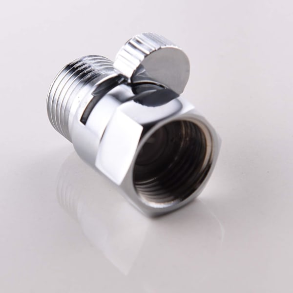 Brusehovedslange-adapter, messing, til/fra-ventil, kompressionsafspærringsventil 1/2\"