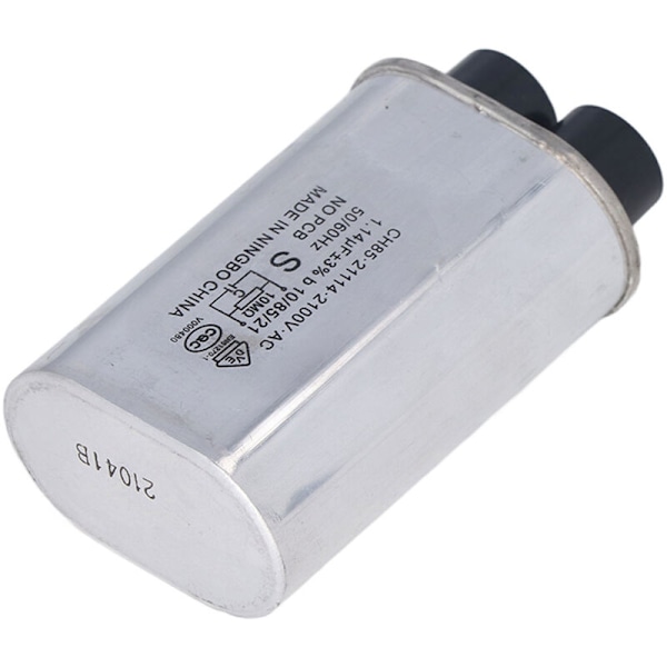 Korkeajännitteinen mikroaaltouunikondensaattori 2100 V 1.14 UF universaali 4.8 mm pieni mikroaaltouunin sisäänvientikorvaus Galanzille