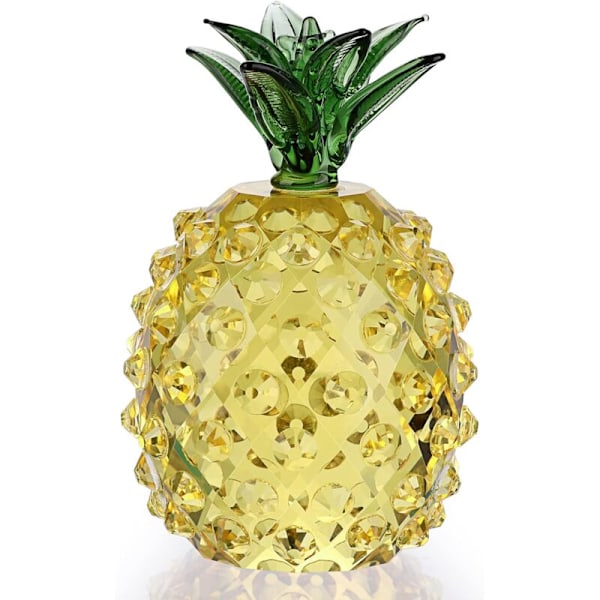 Kristall Ananas Figurin Dekorativ Kristall Ananas Prydnad Kristall Frukt Samlarobjekt Skulptur, för Hemmakontor Skrivbordsdekor