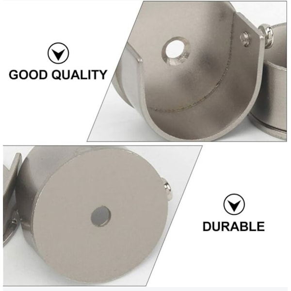 2 stk metallstangsokkel, flens U-formet stangbrakett, skapstangsokkel, 28mm gardinstangbrakett, enkel å installere på badet