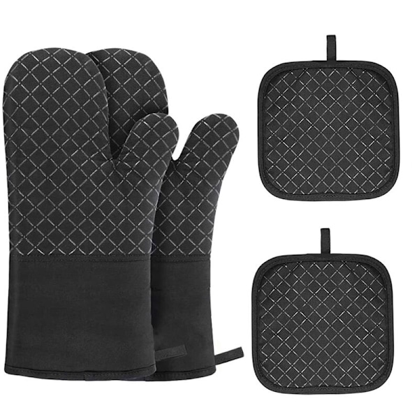 4 set isolerande handskar för ugnshandskar för grill 17 30cm