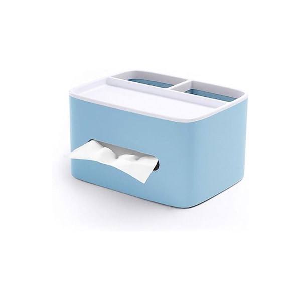 Tissue box (blå), PVC tissue box, multifunksjons box, penneholder