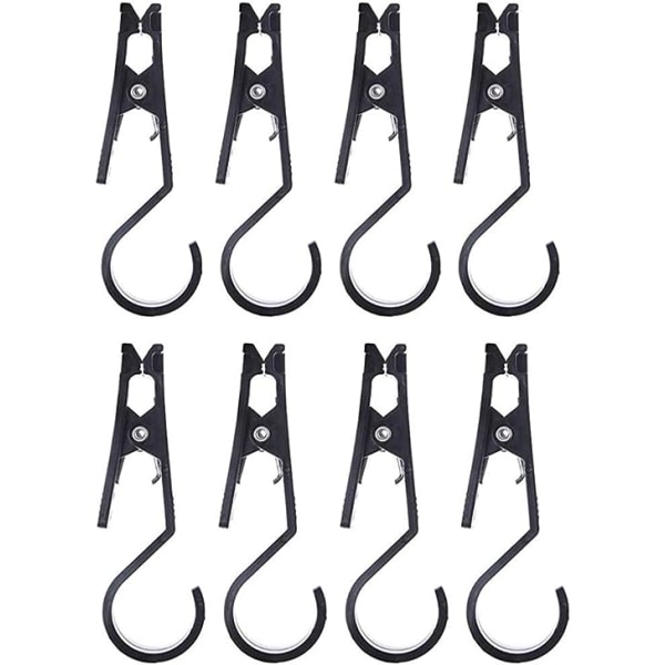 Utomhus tältklämma krok, lätt krok (8PCS), multifunktionell utomhus camping utrustning tillbehör för utomhus tält takduk klämma krok