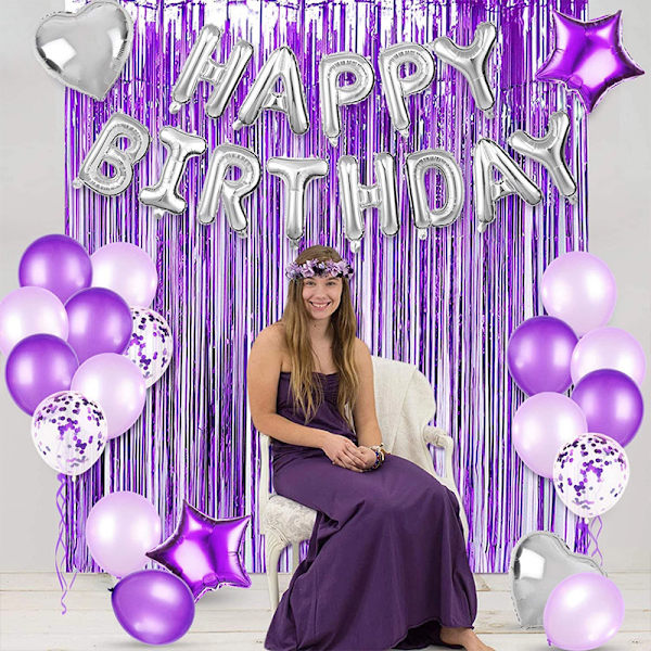 Metalliska folie tofsgardiner Metall fotobås bakgrund Festtillbehör Födelsedag Bröllop Jul Babyshower Brud Bachelorette Semester Dekoration