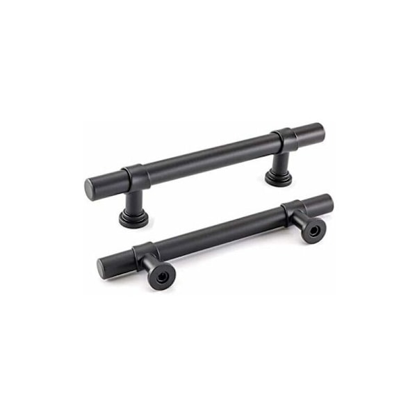 Svarte baderomsskaphåndtak, 2 96 mm sett, håndtak i moderne minimalistisk stil