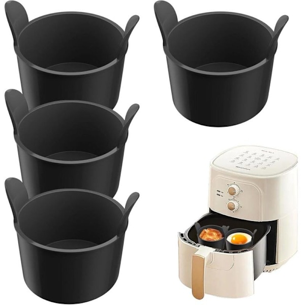 Muffinsformar Äggform Pocherade Äggkoppar Silikon Äggmugg för Air Friday, Kokt Äggform, Äggpocherare insats för Pochering av Ägg & Eggs Benedict för Baki