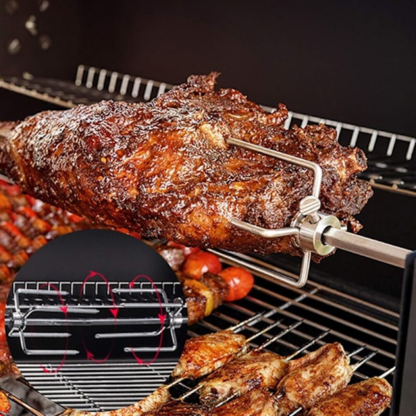 2 stk. gaffel drejer en grillgaffel til stegning med grillværktøj til grill