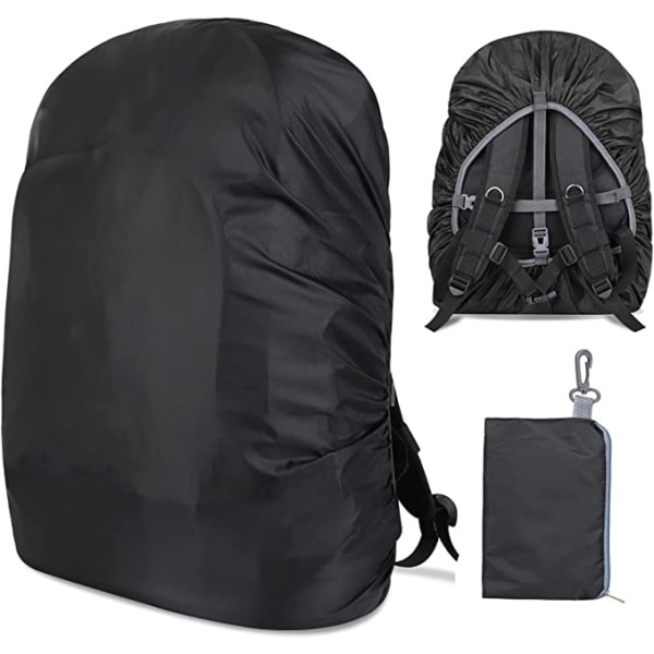 70L Reflective Waterproof Backpack Cover, Dustproof, Rainproof Easy-Carry Rucksack Cover for Camping Hiking Trekking Cycling