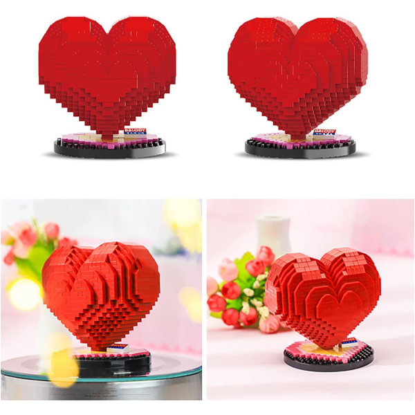 Mikobyggstenar Set, Mini 3D DIY Byggstenar, 778 Bitar (Kärlek)