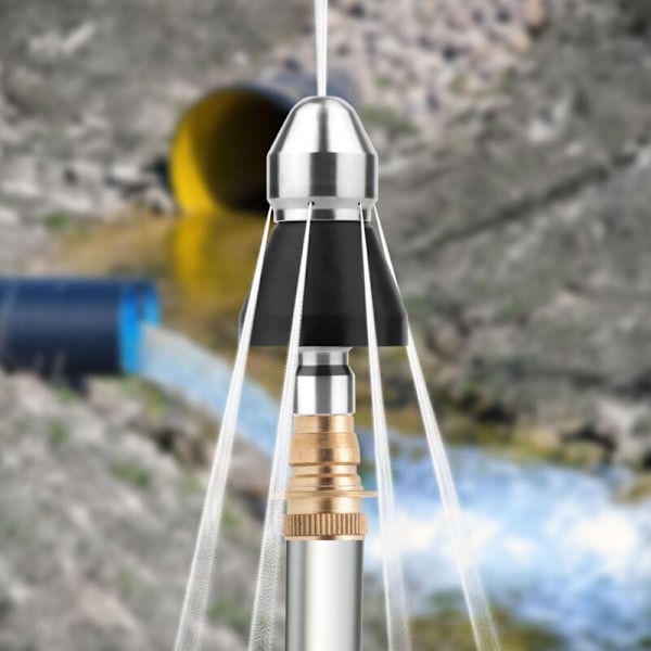 2 kpl korkeapaineista viemärinpuhdistusta, 1 etu- ja 6 takasuutinta letkun avaamiseen 1/4 tuuman pikaliittimellä varustetulle viemärityökalulle