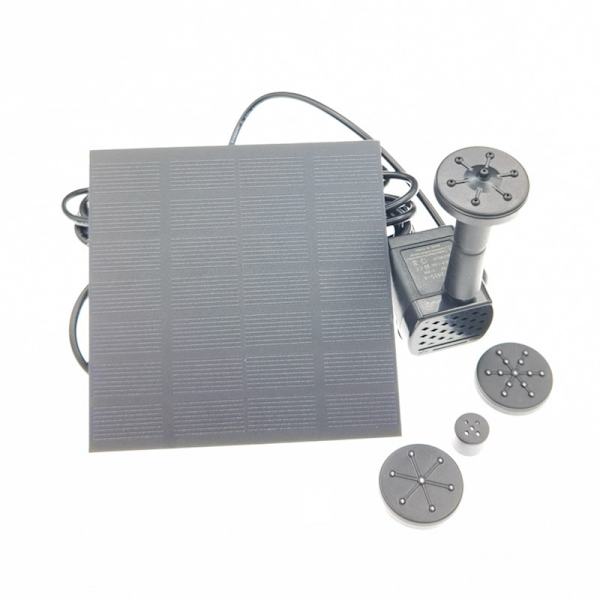 Solcelledrevet springvandspumpe 1,2W til havedekoration