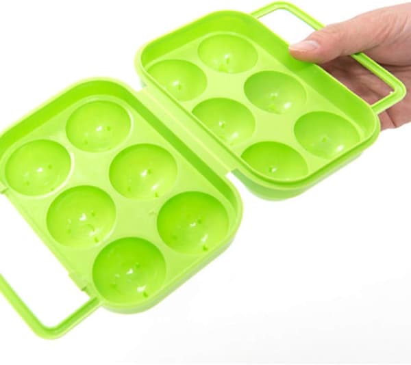 15,5*15*7CM Bærbar Egg Bokser for 6 Egg Plast Oppbevaringsboks for Camping Piknik