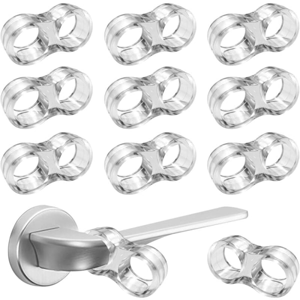 Dørstopper, 10 PVC transparente rom, håndtak og dør-til-linje beskyttelse silikondør (10 stk. 8-Form)