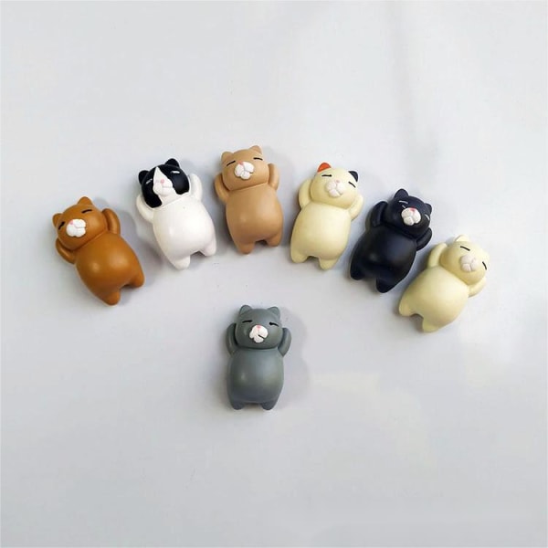 Chubby Bear tredimensionell hartsmagnet i resin (7 stycken)