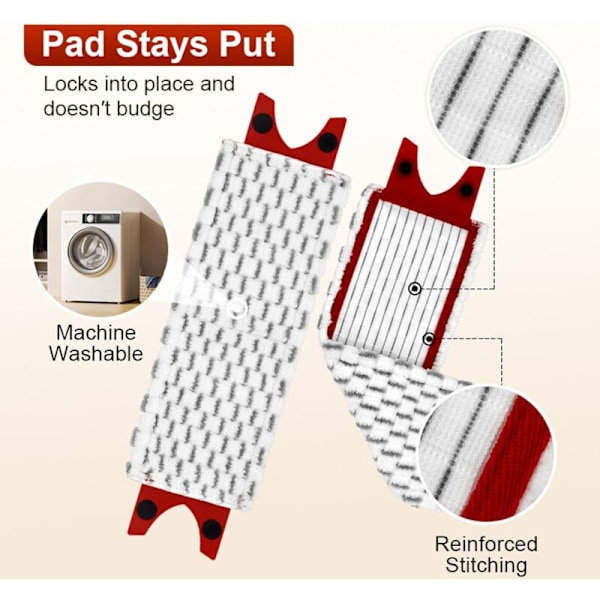 2-pack Ersättningsmikrofiberduk, Mikrofiber Plattmopphuvuden för Vileda Ultramax 2 i 1 Spray Ersättning, Mikrofiber Refiller för Hushållsmopp