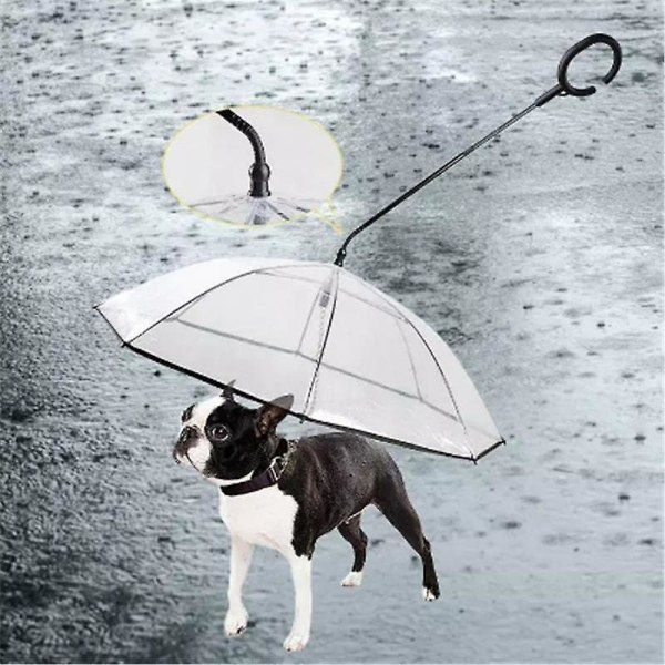1 pakkaus Amélioré läpinäkyvä sateenvarjo koiran C-muotoinen sateenvarjo Lemmikkitarvikkeita Koristettavat sateenvarjo