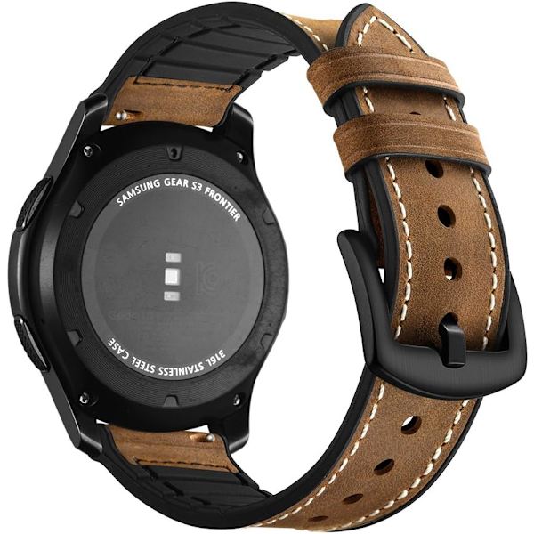 Kompatibel med Samsung Gear S3 Frontier Rem, Samsung Galaxy Watch Rem 46mm Lærrem Samsung Gear S3 Classic Klokkesportbånd Rem Utbytting