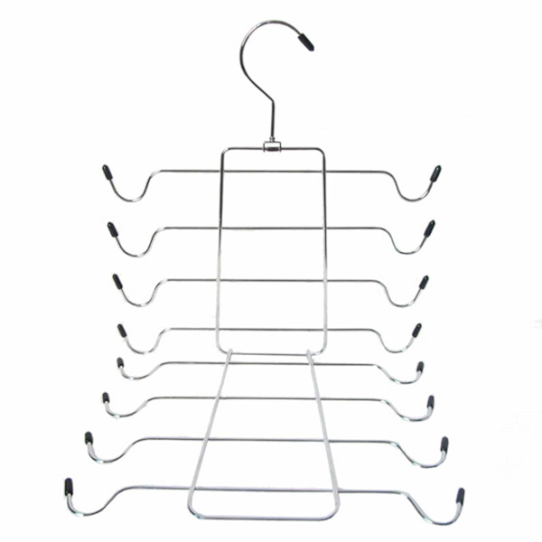 Pladsbesparende holdbar tank top bøjle og bh-arrangør - Sammenklappelig metalbøjle, 16-i-1 pladsbesparende garderobeskabarrangør