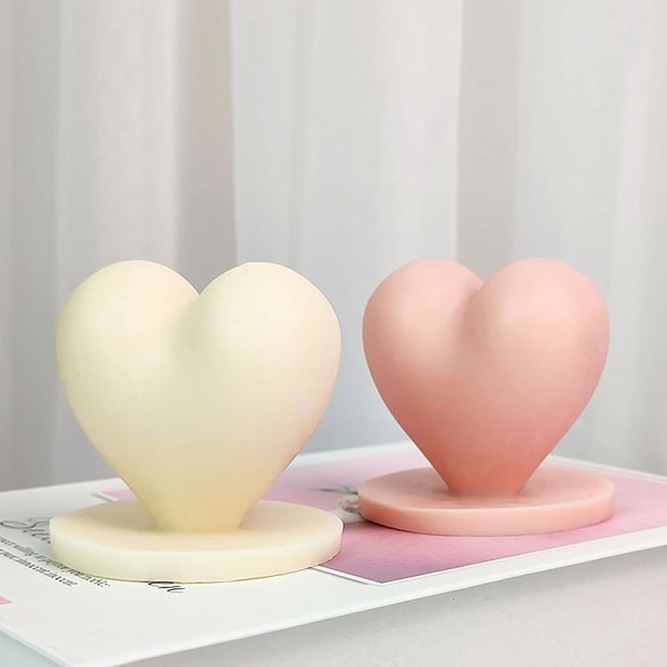 1 Styck Heart Silikon Form - 3D Form - Craft Candl