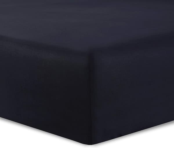 Lagen 150 x 200 cm - Farver: Sort - Bomuld: 57 Garn - 4 Elastiske Hjørner
