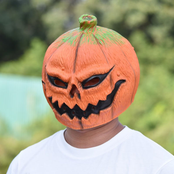 Halloween-juhlan koristekurpitsa lateksipäänaamio