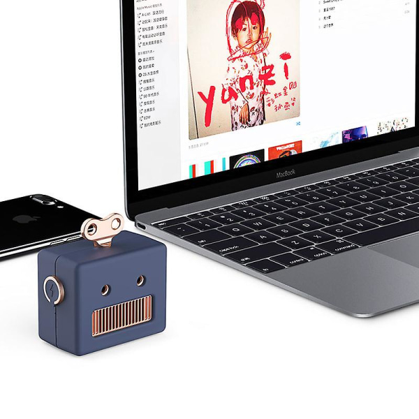 Mini söta Bluetooth högtalare (blå)