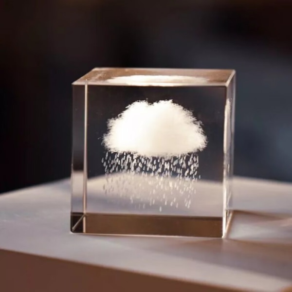 Adopt a Cloud Cubic Crystal Luminous Night Light Starry Sky Crystal Ball Creative Decorative Ornament Birthday Gift