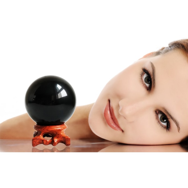 Obsidian krystallkuler for Feng Shui-kuler, meditasjon, krystallhealing, spådomskuler, hjemmedekorasjon