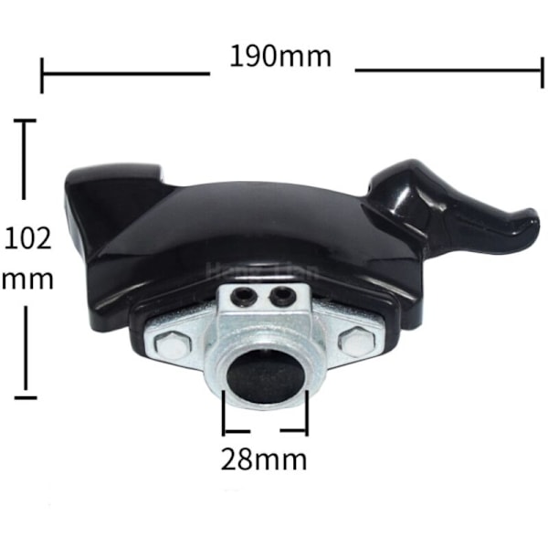 Andehode med nylonmontering for dekkmaskin svart maskinsett for dekkmaskin, 28 mm diameter
