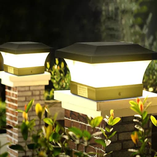 Vandtæt LED solcelle postlys til udendørs havepost til 10x10cm træstolpe, terrasse, hegn (1 stk.)