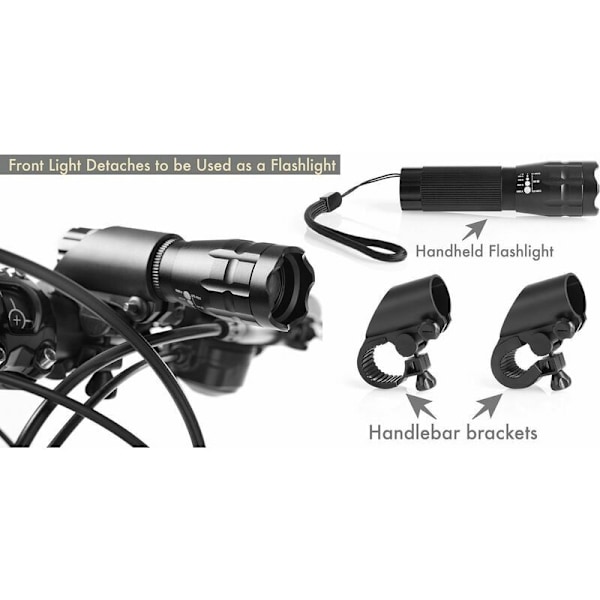 3W ATV Lampa Ficklampa Verde Uppladdningsbar tillsammans zoom bländande