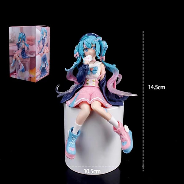 14cm Miku Toimintahahmo Virtuaalilaulaja Kawaii Tytöt PVC Keräily