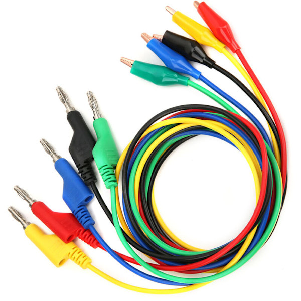 P1044 Set med 5 stapelbara testkablar på 4 mm och 1 m för multimeter
