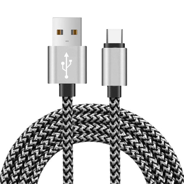 Vihreä puhelinkaapeli puhelinlaturi[2M] punottu nylon USB kaapeli Quick