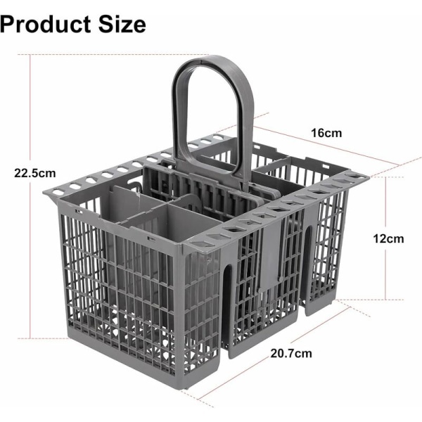 Bestikkskuff for Hotpoint oppvaskmaskin, grå, for Hotpoint oppvaskmaskinkurv