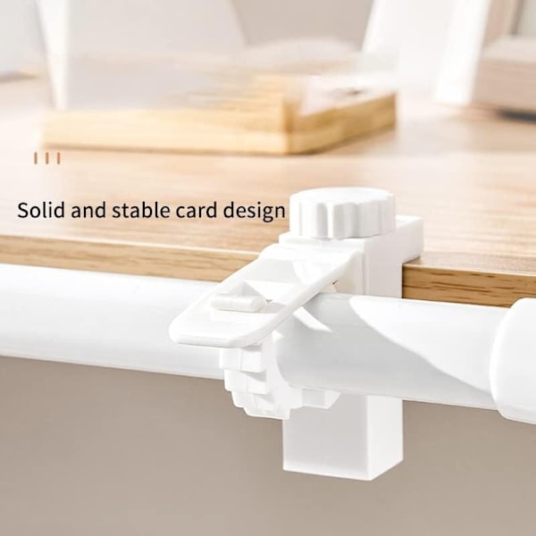 Plante-tangholder 2 stk tverrstang justerbar plast gardinstang for heklet håndkleoppbevaring for organizer
