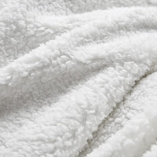 Sherpa Fleece Tæppe, 130x160 Enkelt Seng Tæppe Antracitgrå, Pels Sofa Plaid Vendbar Sofa Plaid, Lille Tyk Varm og Blød Plys Sofa Plaid 13