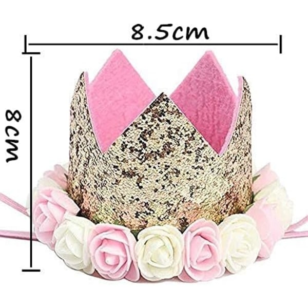 Baby krone, 1 år gammel fødselsdag, prinsessekrone