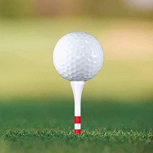 Bambu Golf Tee 70mm 100 kpl pakkaus, punainen väri, Golf Stripe bambu tee naula Stripe golf tyyli tee70mm pallopidike