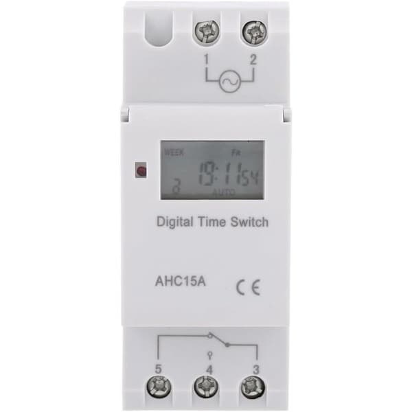 LCD-timer Ukentlig digital elektrisk timer Timerbryter 15A(220V)
