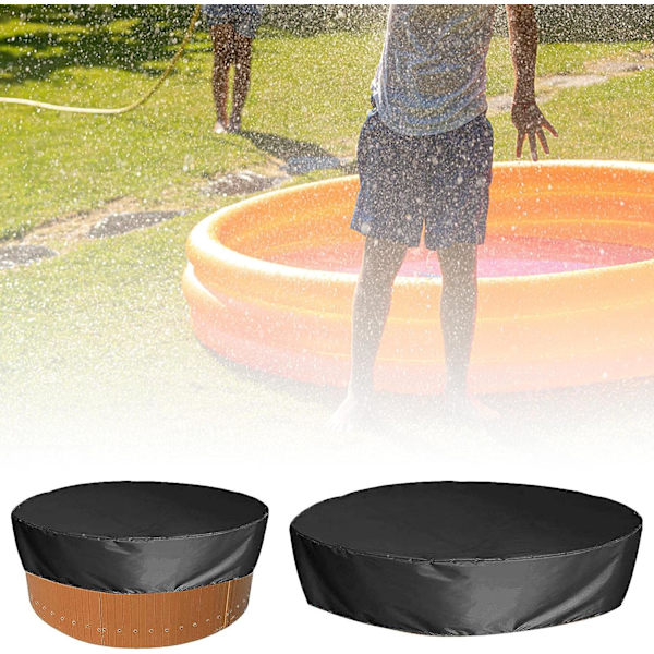 Rund Poolöverdrag Rund Spaöverdrag Vattentätt Dammskyddande Presenning Skyddande Överdrag Passar Alla Typer Av Runda Pool 190cm*90cm