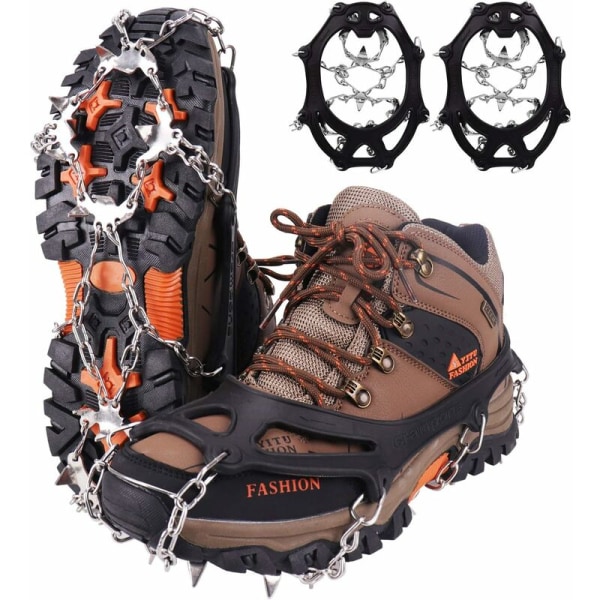 Stegjärn, stegjärn à glace, griffes de chaussures, bucklor / stegjärn en acier inoxidable, pour l'escalade / l'alpinisme / le trekking / les hauteurs