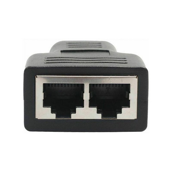 RJ45 Jakaja 1-2 naarasporttia, Internet-laajennusverkkoliitin, tukee Cat5e Cat6e Cat7 Cat5e Cat5e Cat7, musta