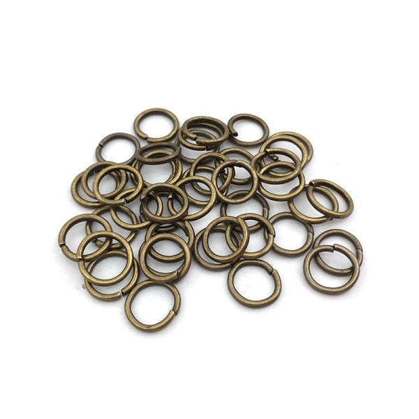 500 O-rings multiple sizes open ring single ring iron ring C-ring connecting ring DIY jewellery accessories 4x0.7mm thick (Bronze)