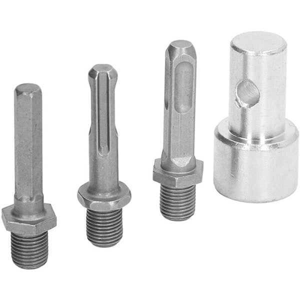 1 til 3 Bor Adapter Boreadapter Kulstofstål Rund Chuck 2 Huller 2 Slidser Havebor Boreforbindelse Haveredskaber