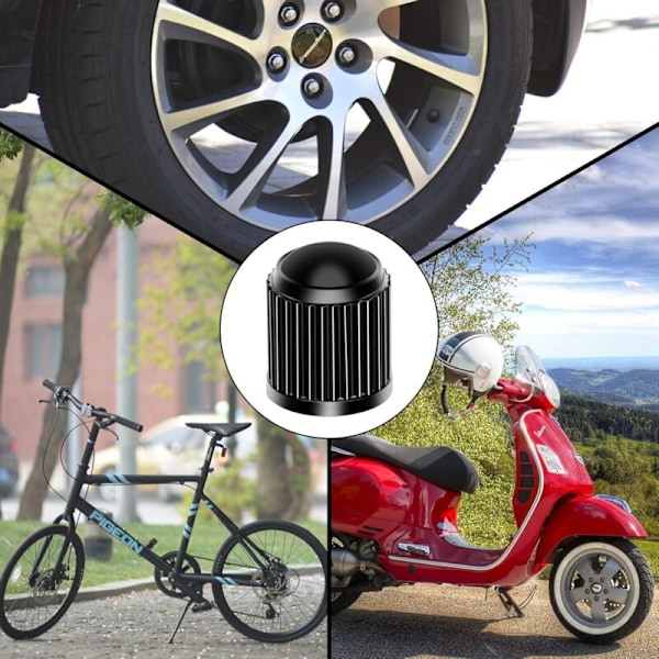 (10 × 10 × 12,8) 40 Placquet med 40 Plastventil Bouchons Bildæk Dæk Med Universal Hætteventil Skole til biler, SUV'er, Cykler, Lastbiler, Motorcykler
