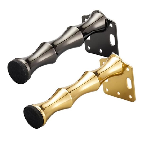 4 stk. lette luksus bambus metal møbelben (16 punkts bambusben (pistol sort))