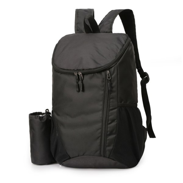 1 st 20l Svart Lätt Packbar Ryggsäck, Liten Hopvikbar Vandringsryggsäck Dagspack För Resor Camping Utomhussemester